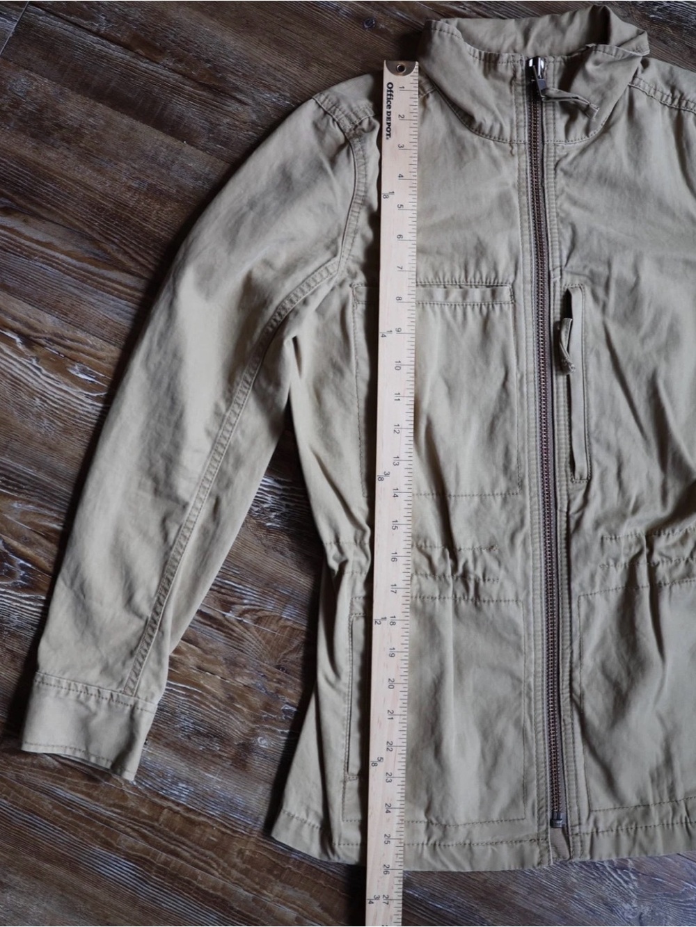 Madewell Fleet Utility Jacket Khaki Beige 100% Cotton Cargo Gorpcore Womens XS - Picture 16 of 16